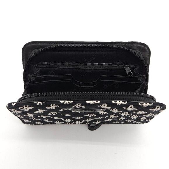 Vera Bradley Zip‎ Around Accordion Phone Wallet Wristlet Concerto Black White - Picture 3 of 3